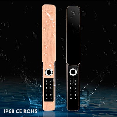 Smart IP68 waterproof automatic digital door lock key lukk house french exterior front door